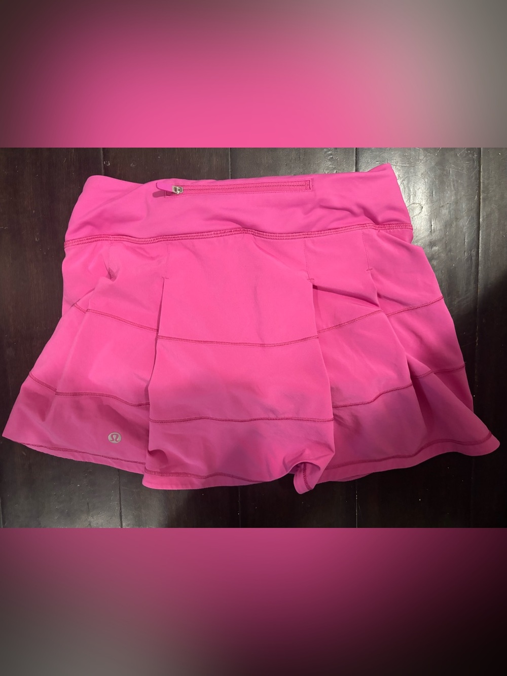 lululemon athletica Bright Pink Layered Athletic Skort